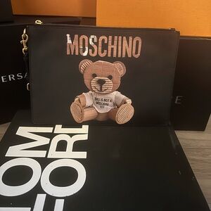 Moschino Bear Wristlet Pouch. New without tags!